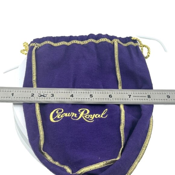 CROWN ROYAL Purple + Gold Drawstring Bag 9" - Picture 9 of 13